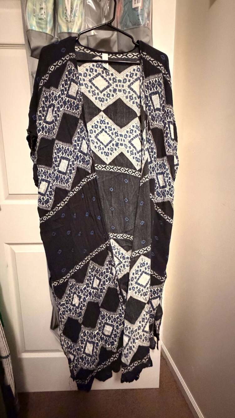 Tokyo Darling Geometric Print Boho Kimono Cardigan
